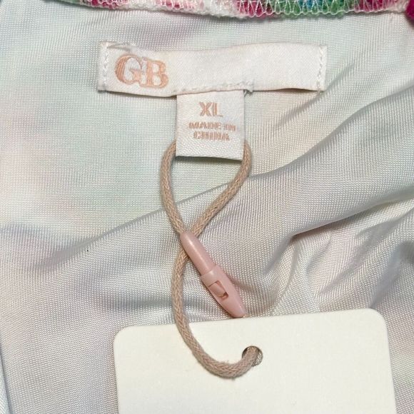 Gianni Bini GB Miss Mini Dress Crochet Spaghetti Strap Colorful Boho Party Sz XL - Picture 4 of 11